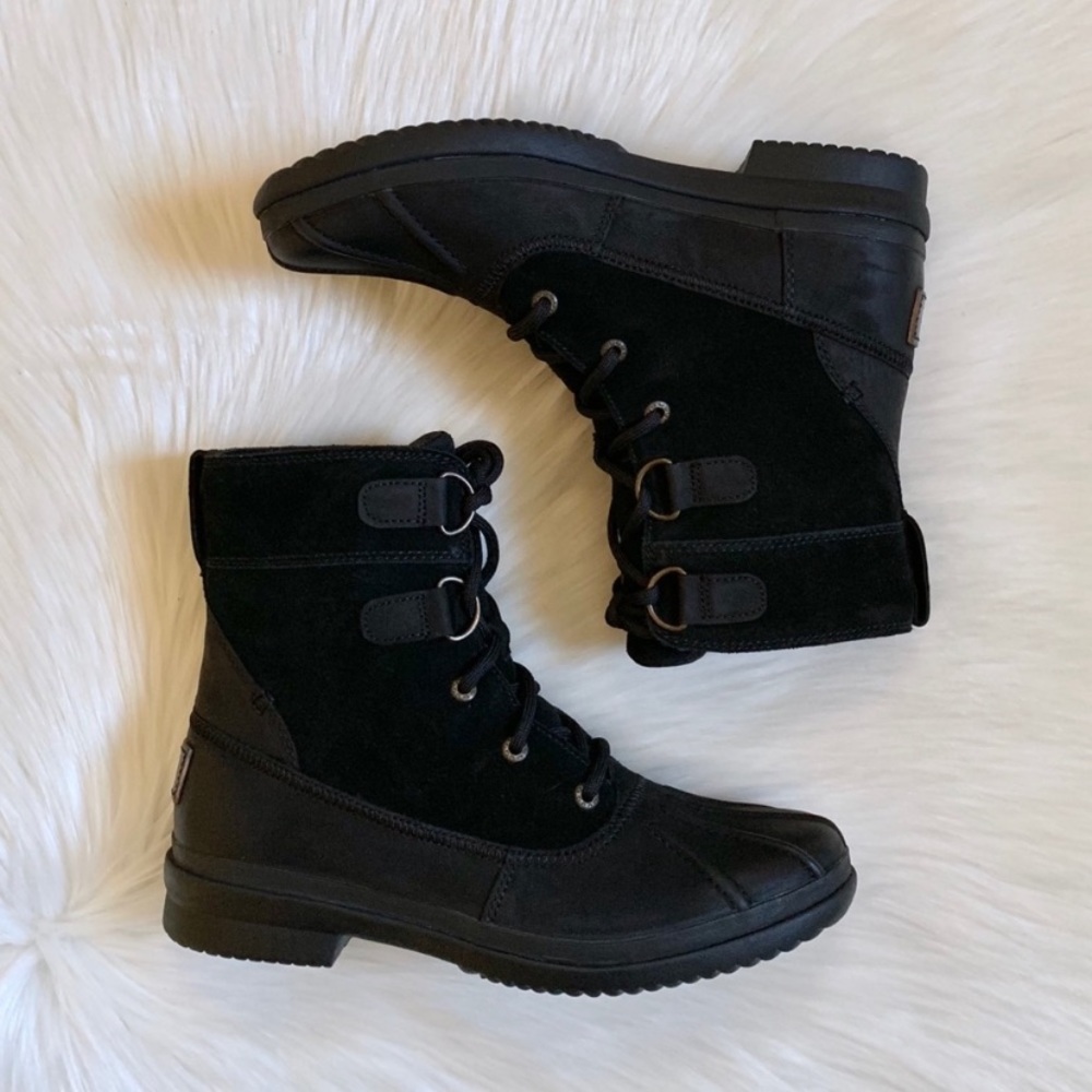 UGG Black Azaria Waterproof Duck Boots - Picture 5 of 8